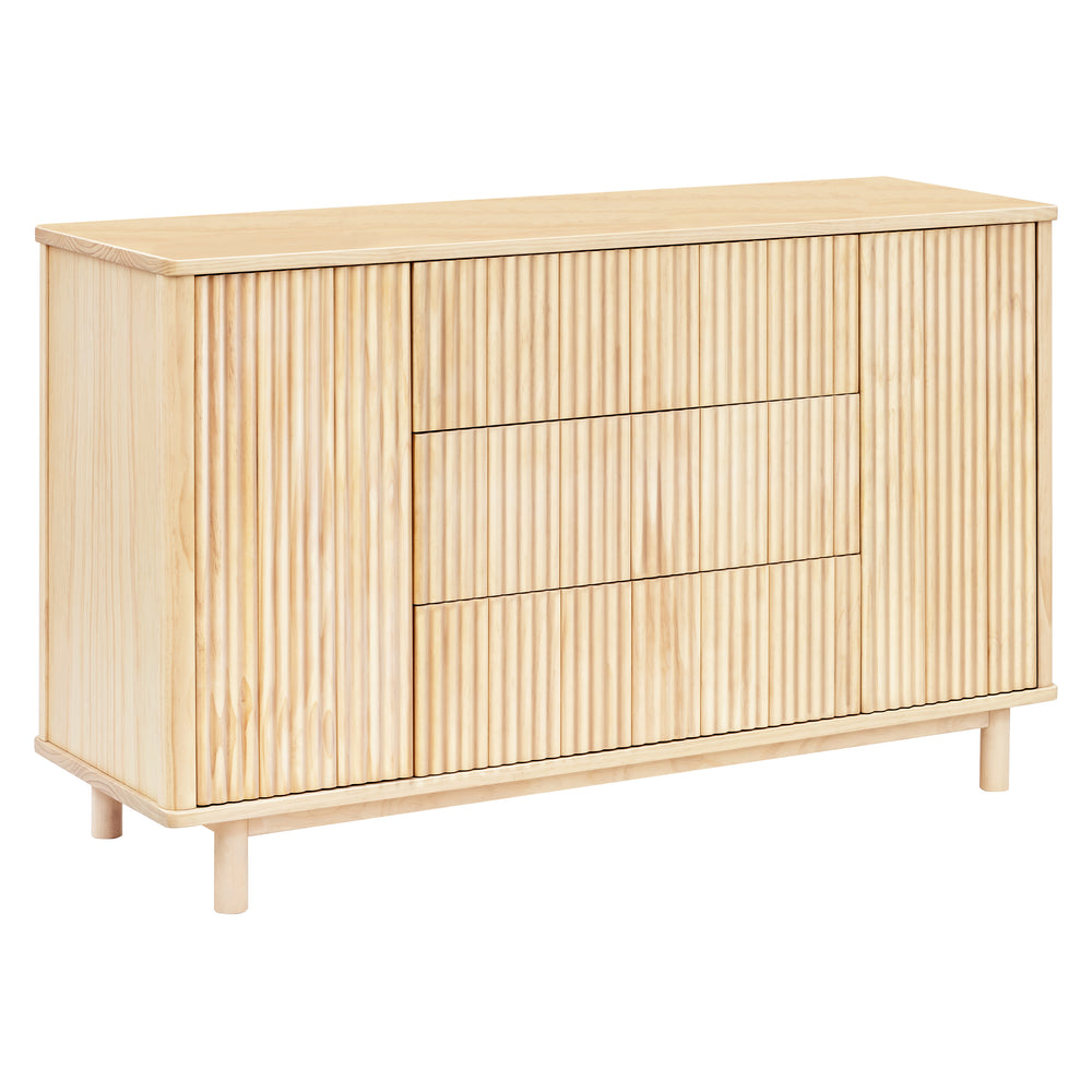 Pogo Tambour Extra Wide Assembled Dresser (58") in Blonde