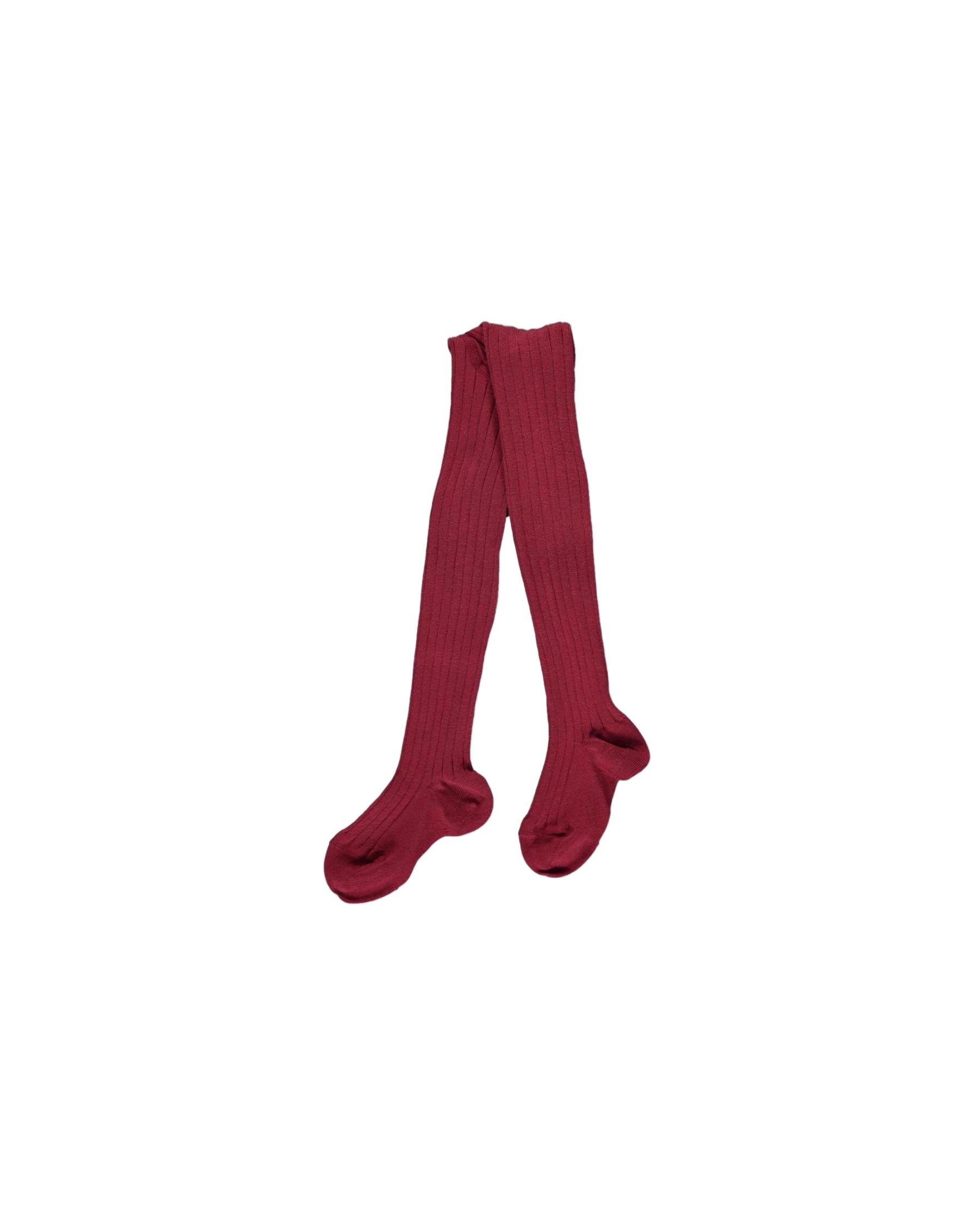 Ribbed Tights Granate Red