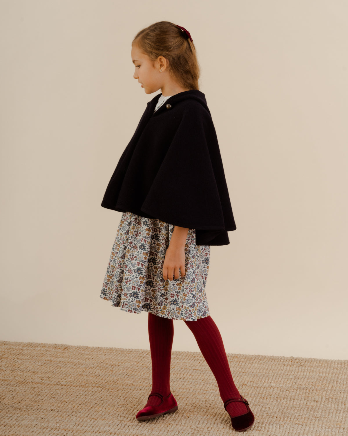 Ribbed Tights - Granate Red