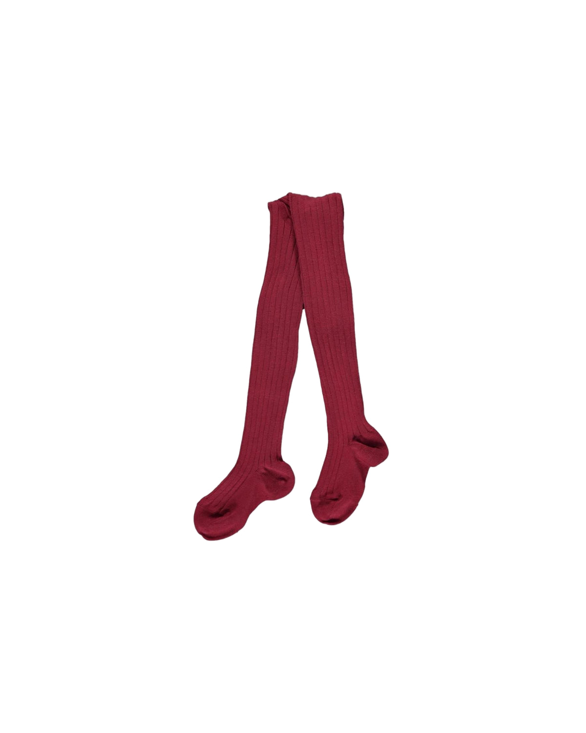 Ribbed Tights Granate Red