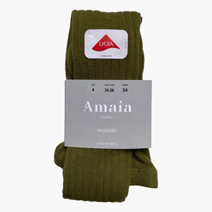 Ribbed Tights - Green Algae