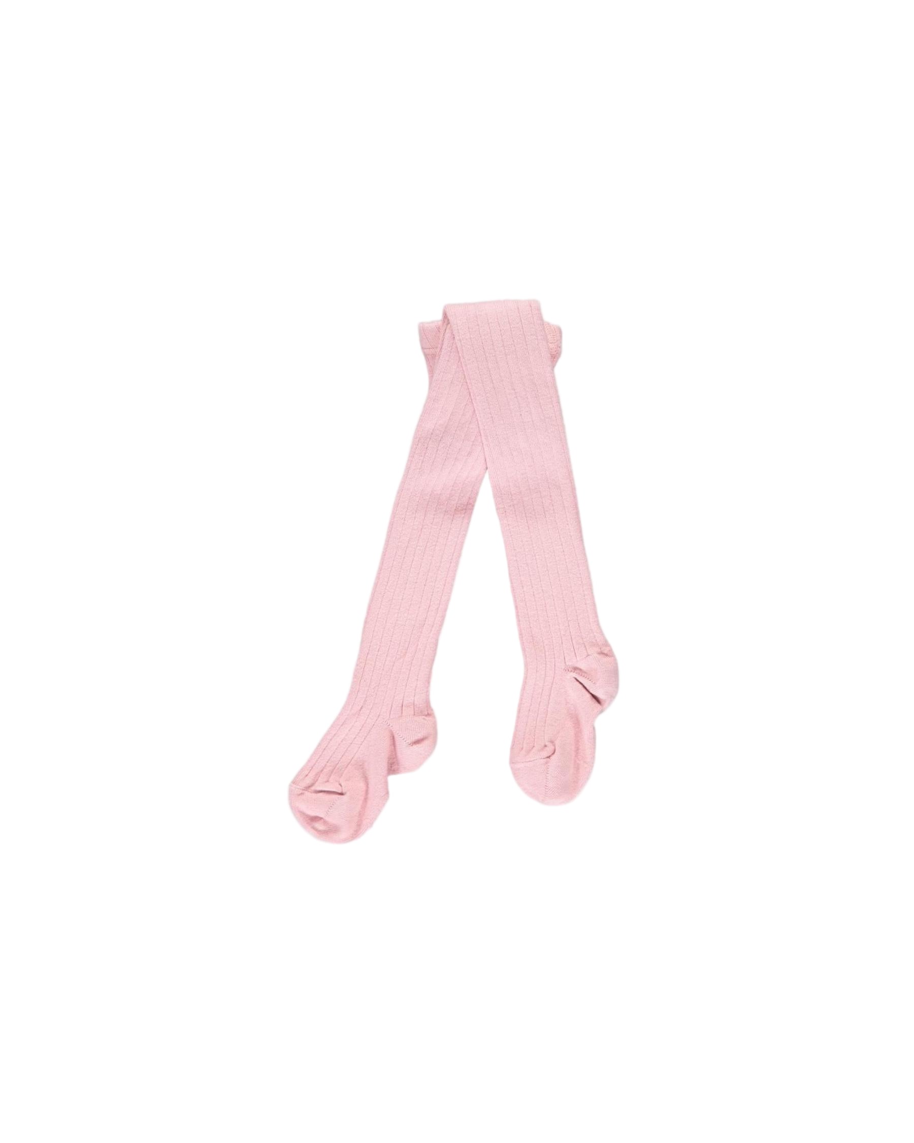 Ribbed Tights  Dusty Pink