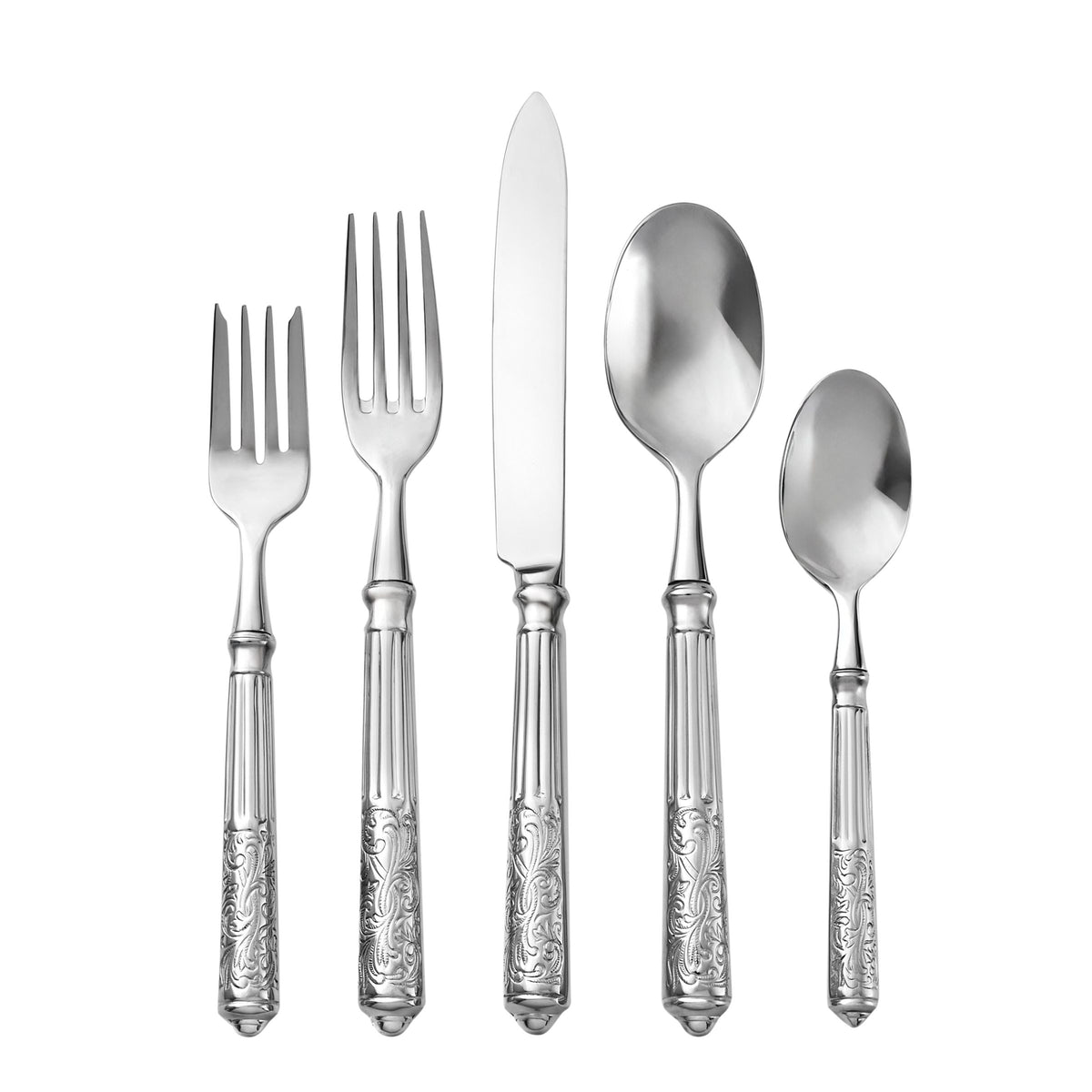 Amalfi Mirrored 18/10 Stainless Steel 20 Piece Flatware Set, Service for 4