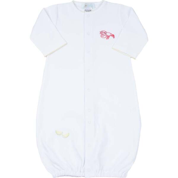 Crawfish Pima Convertible Gown, White