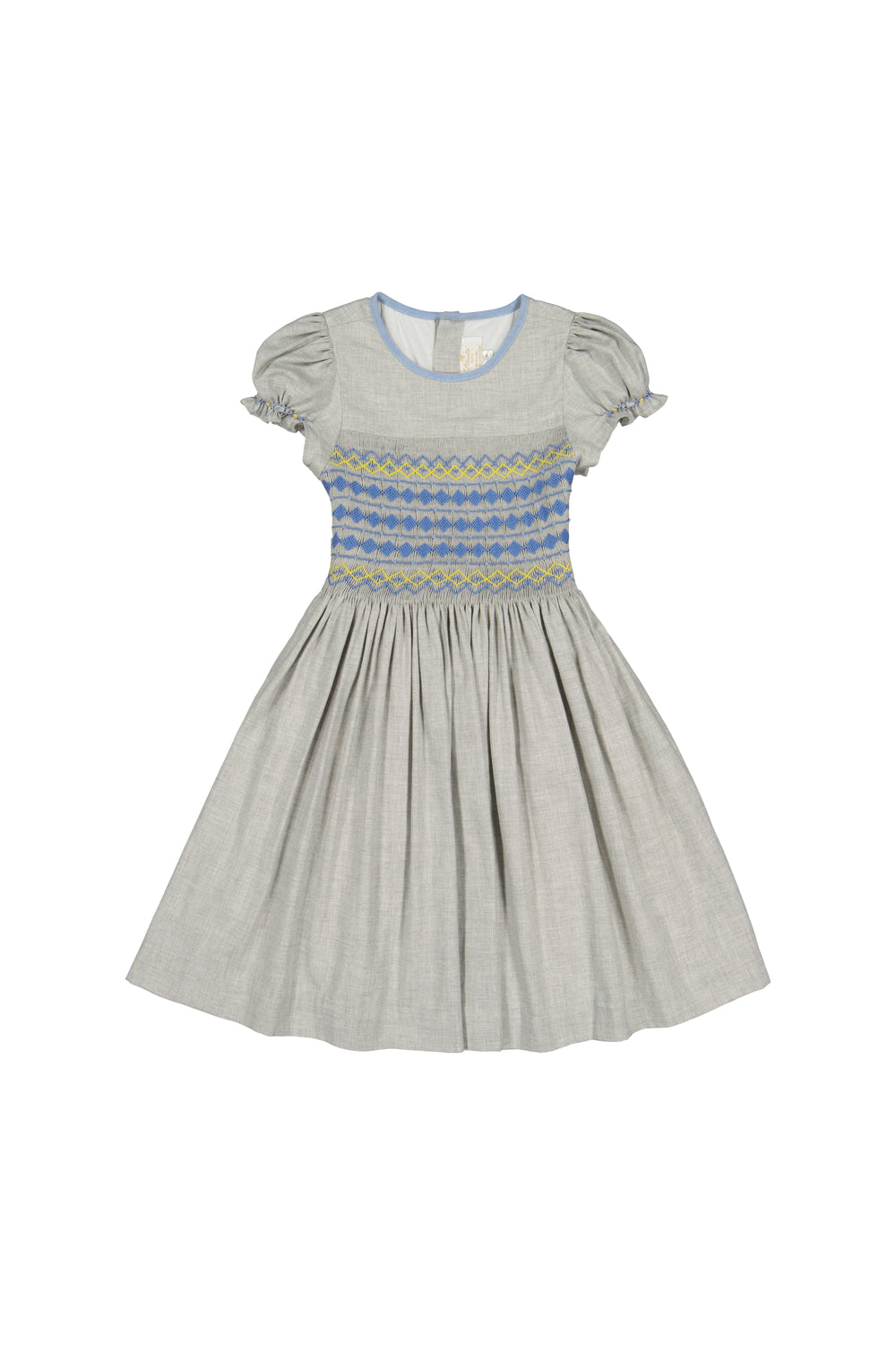 Ambre Grey Flannel Smocked Dress
