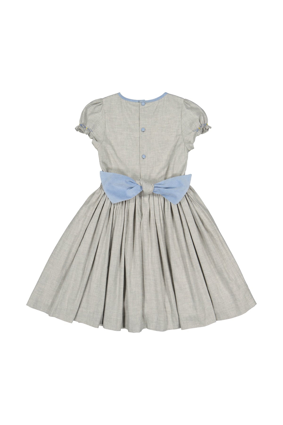 Ambre Grey Flannel Smocked Dress