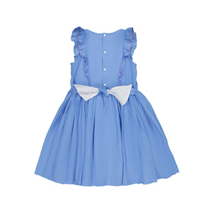 Elivia Blue Linen Smocked Dress
