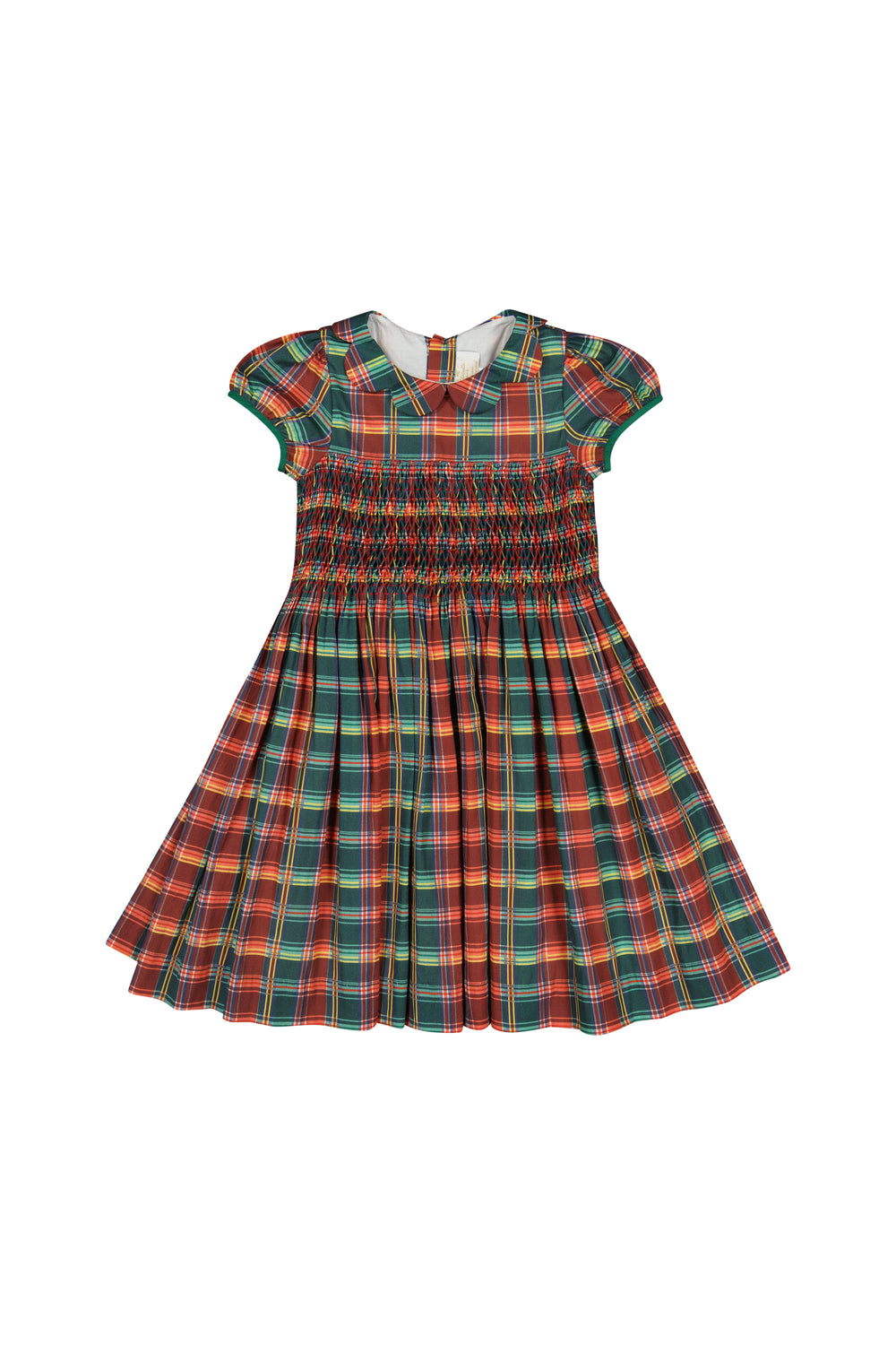 Victoire Tartan Smocked Dress
