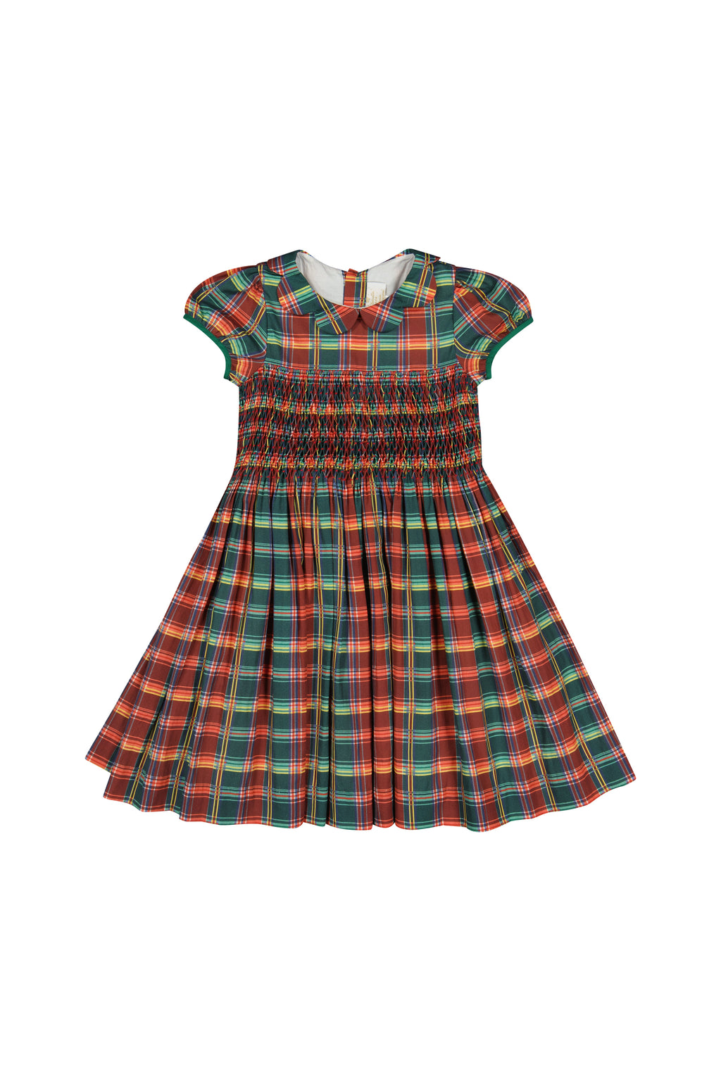 Victoire Tartan Smocked Dress