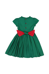 Perla Green Smocked Dress