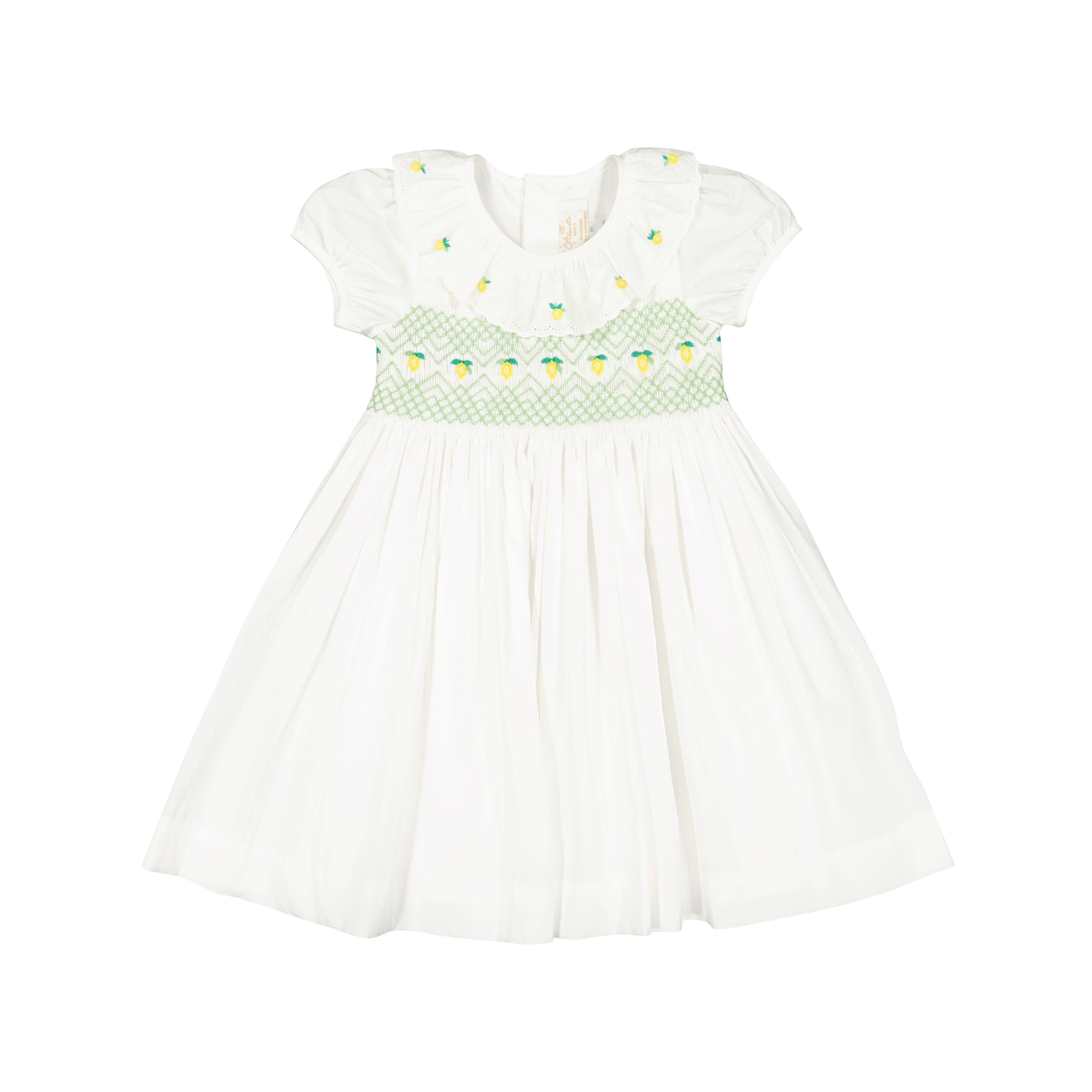 Victoria White Mint Smocked Dress