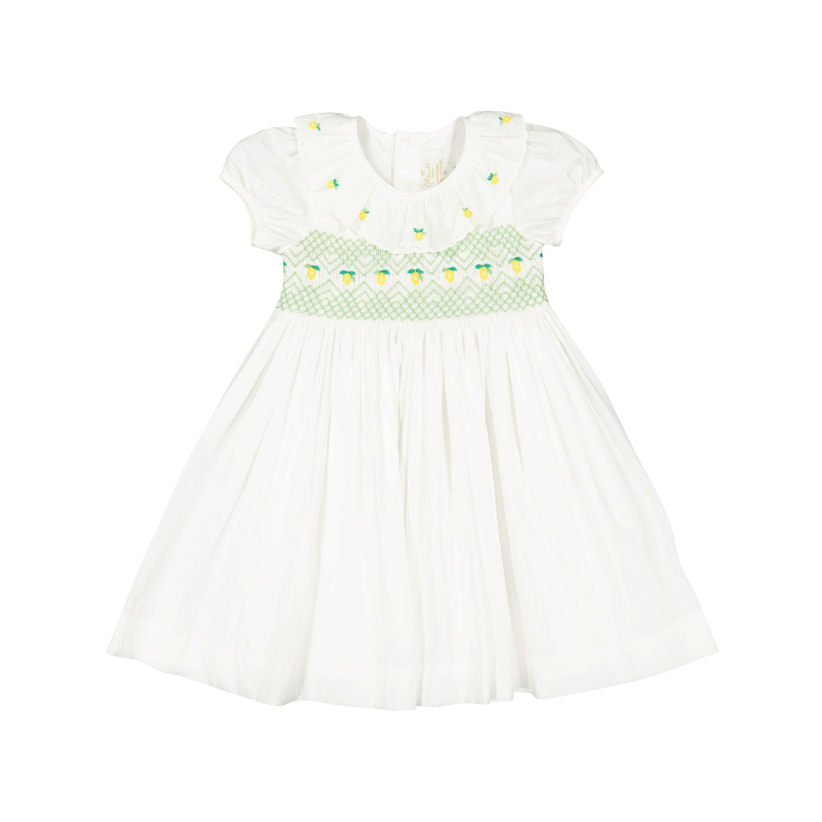 Victoria White Mint Smocked Dress