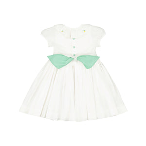 Victoria White Mint Smocked Dress