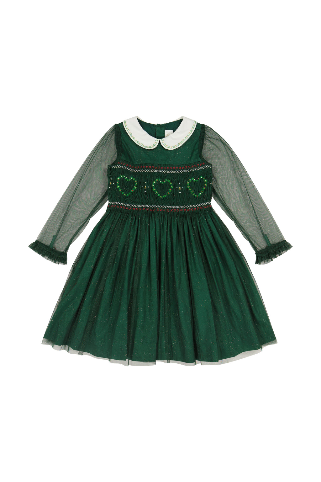 Sarah Emerald Smocked Dress