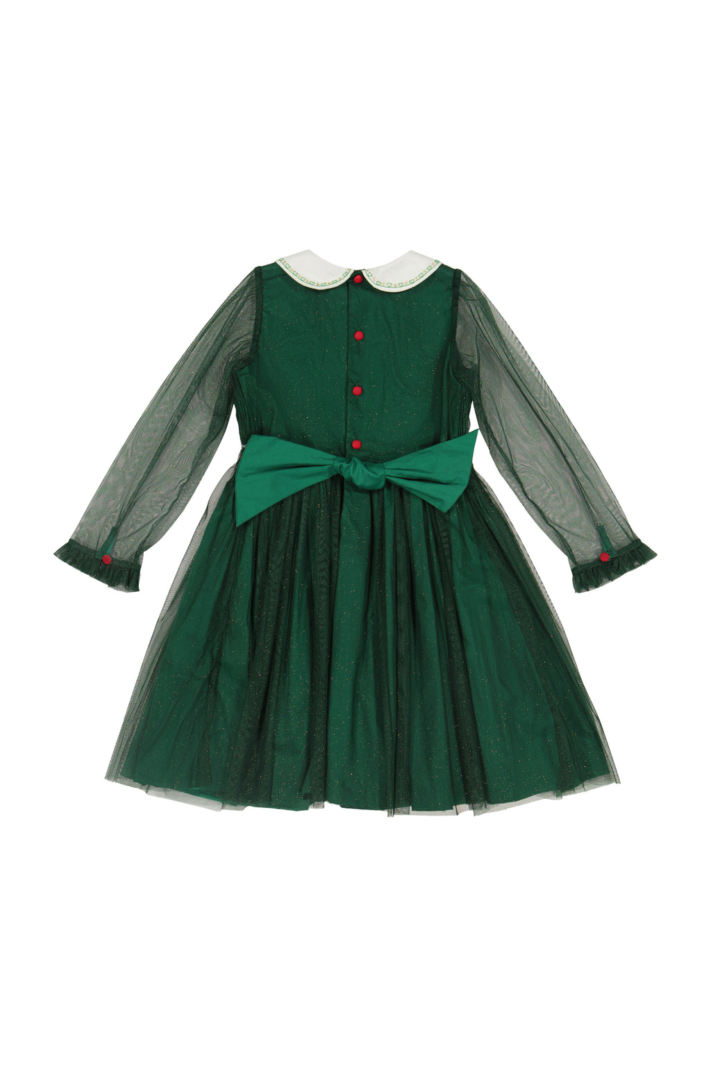 Sarah Emerald Smocked Dress