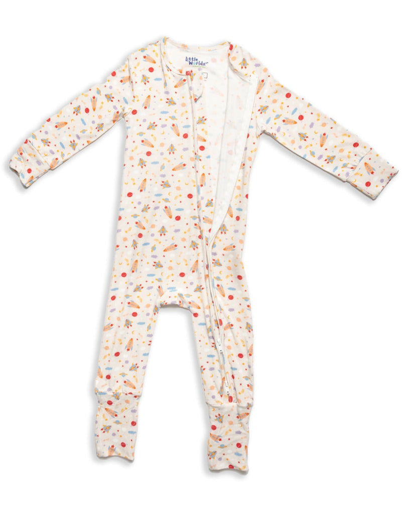 Rocketship Bamboo Pajamas, Space Pjs for Baby, Bamboo Pajamas for Kids