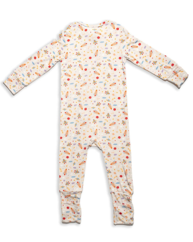 Rocketship Bamboo Pajamas, Space Pjs for Baby, Bamboo Pajamas for Kids