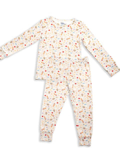 Rocketship Bamboo Pajama Set, Space Pajamas, Bamboo Kids Pajamas