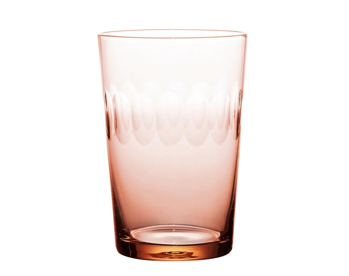 Rose Tumblers With Lens Design, Set of 4