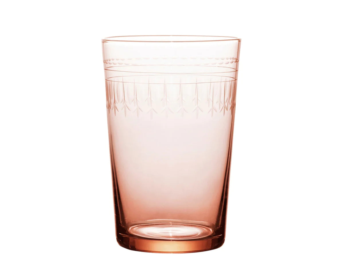 Rose Tumblers With Ovals Design, Set of 4