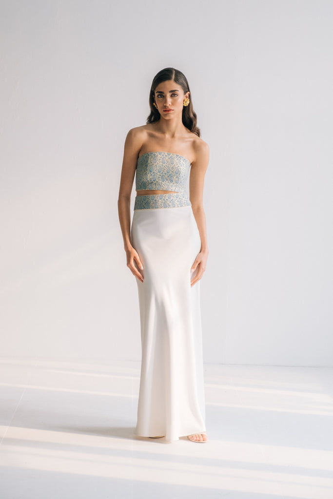 OTM Exclusive: Silk Avin Maxi Slip Skirt in Ivory