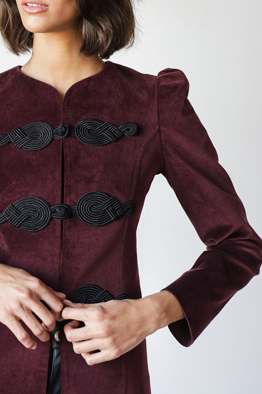 Coco Jacket - Burgundy (PRE-ORDER) Rosewater House 