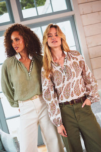 Ivy Blouse - Light Green Tops - Blouse OVER THE MOON 