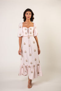 Mitra Maxi Dress - Pink & Pink Rosewater House 