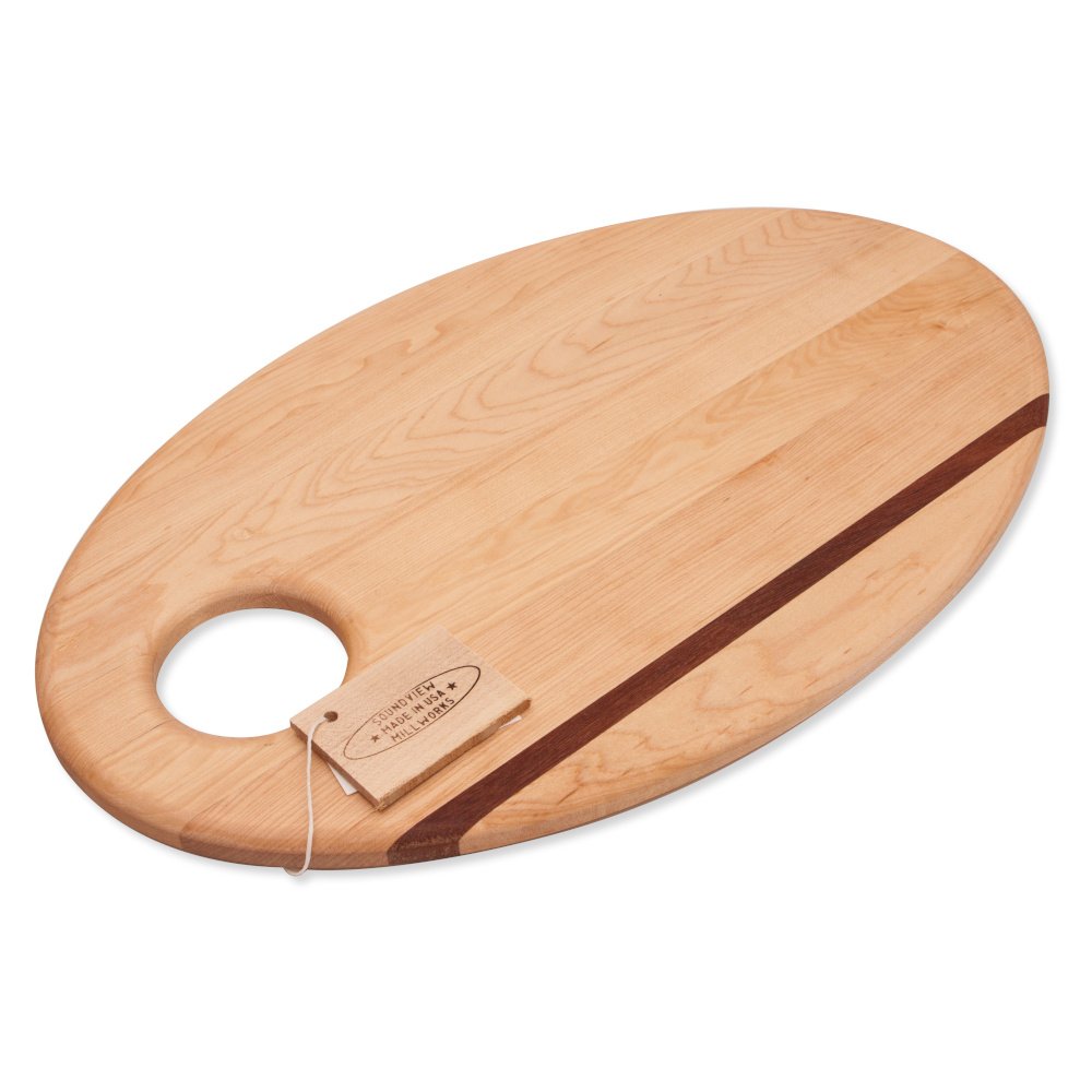 Oval Dip Board with Ceramic Bowl