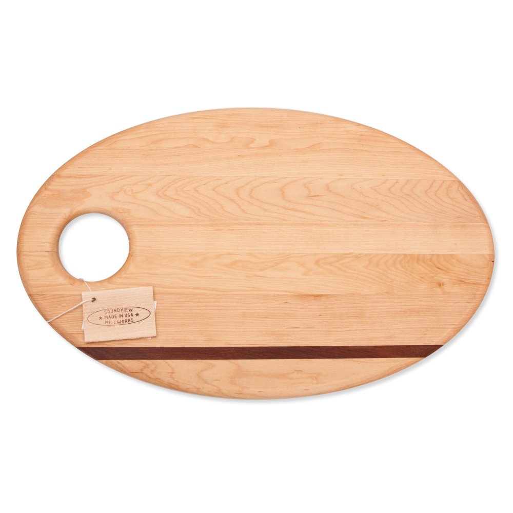 Oval Dip Board with Ceramic Bowl