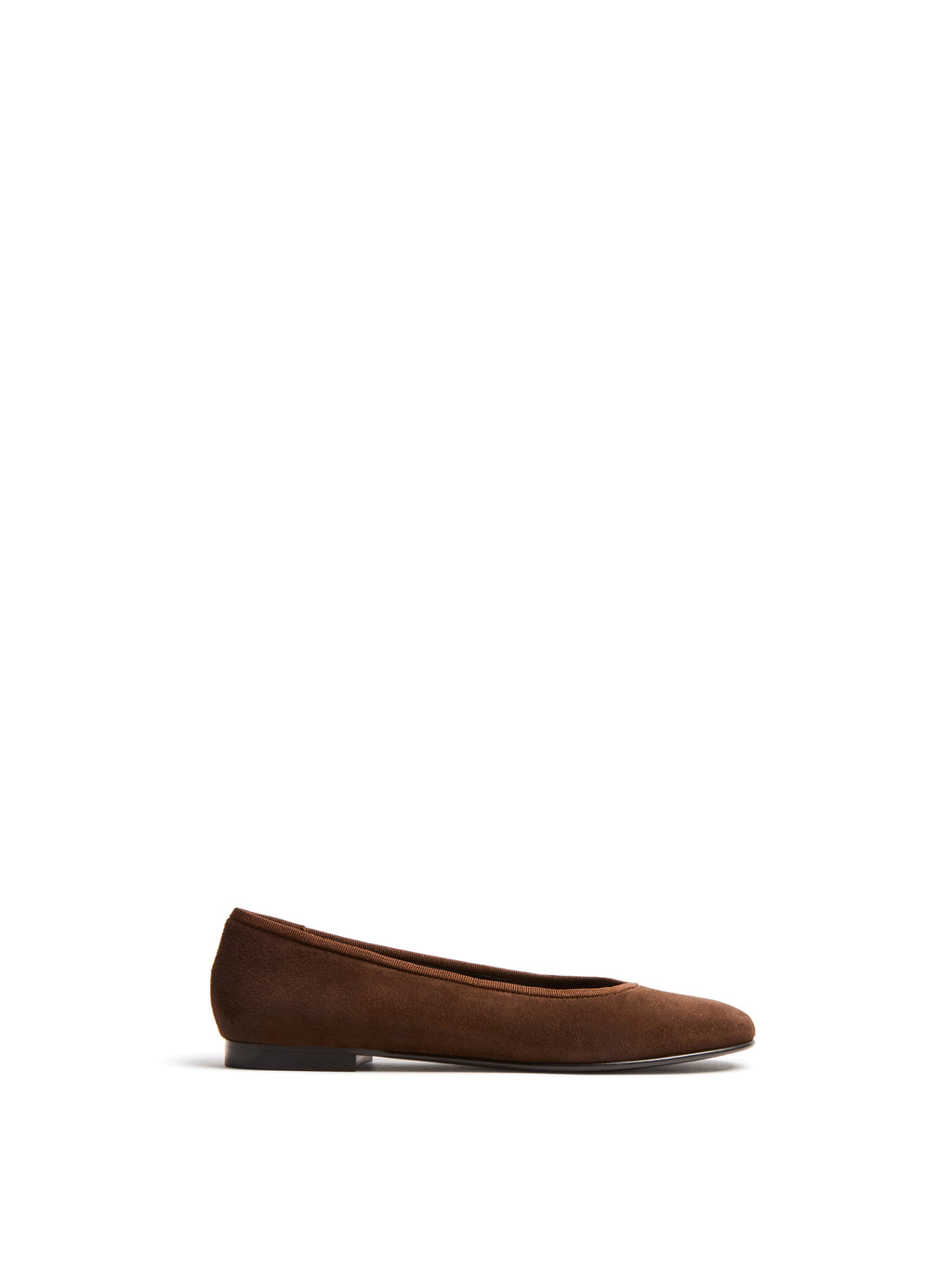 Roux Ballet Flat in Brown Suede