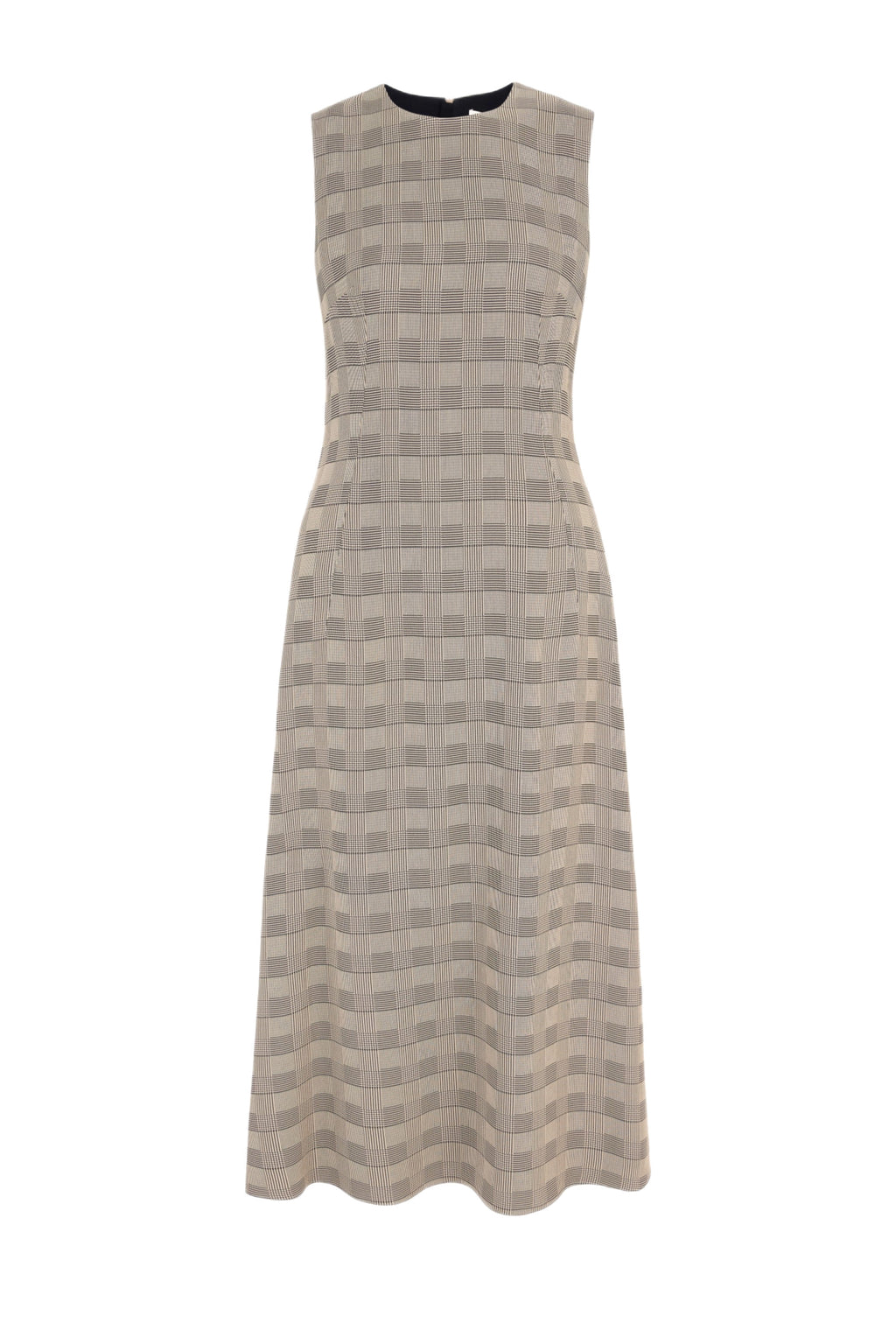Rumi Dress in Black & Beige Prince of Wale Check