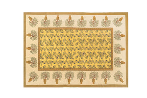 Olive Tree Tablecloth in Khaki & Blue