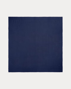 Cable Cashmere Throw Blanket in Navy