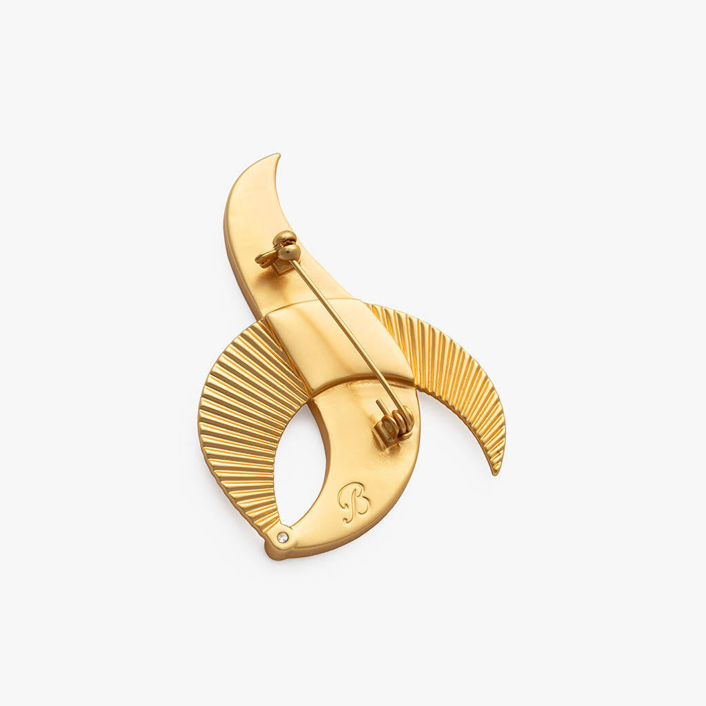 Sandy Point Brooch in White & Black