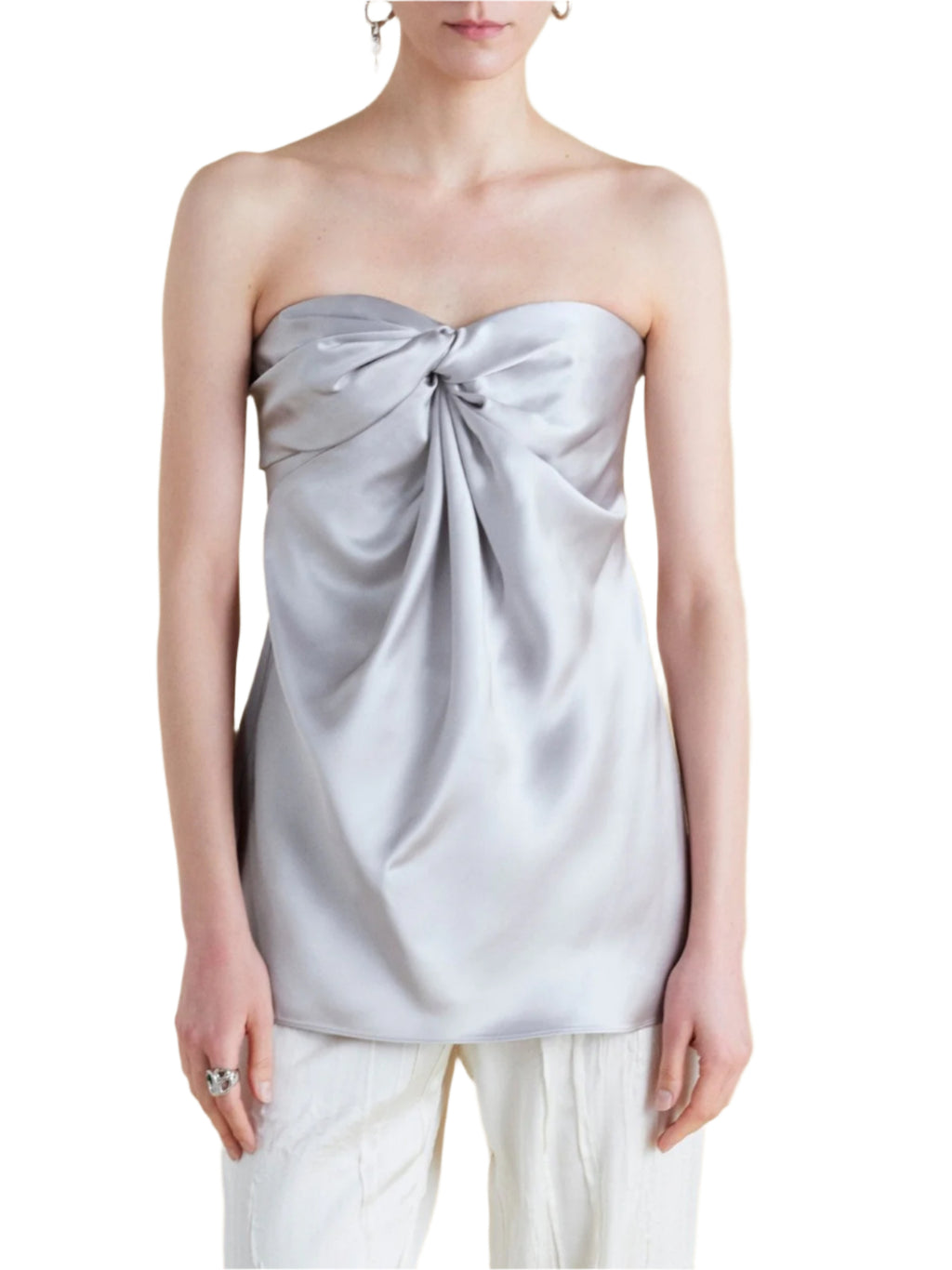 Satin Twist Bustier - Marina Moscone