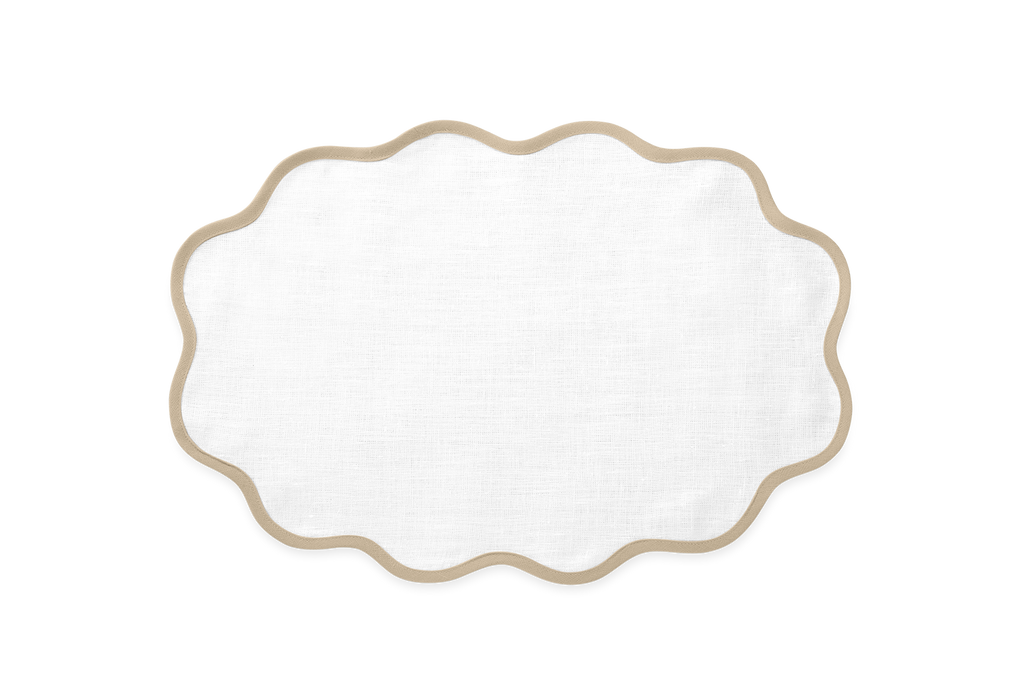 Scallop Edge Oval Placemat, Set of 4
