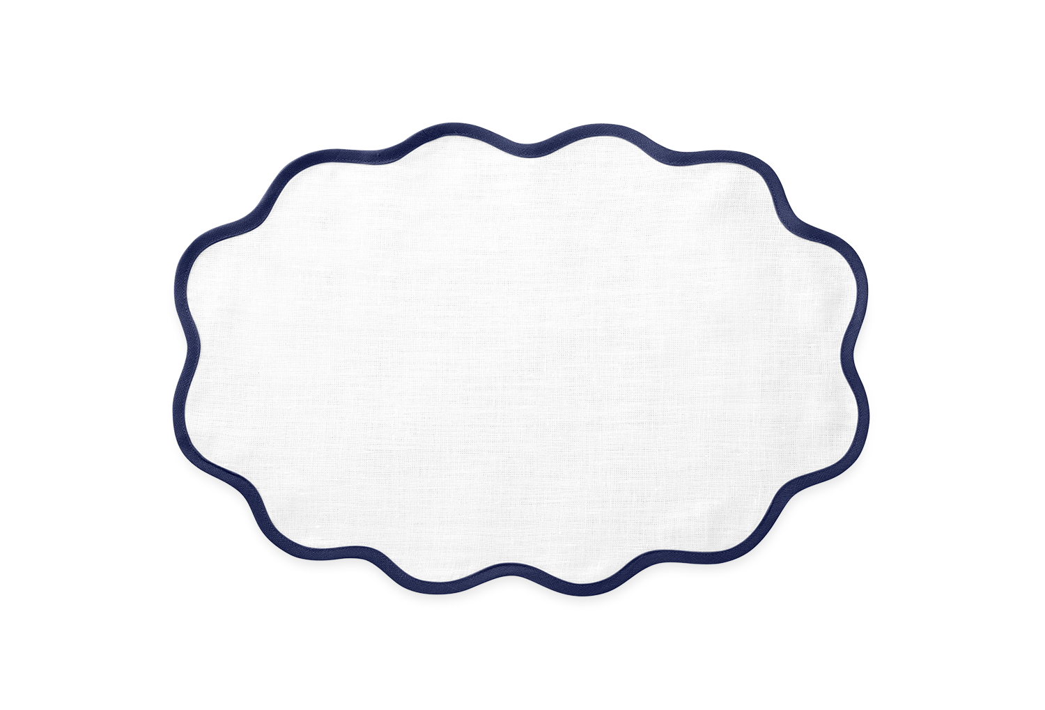 Scallop Edge Oval Placemat, Set of 4