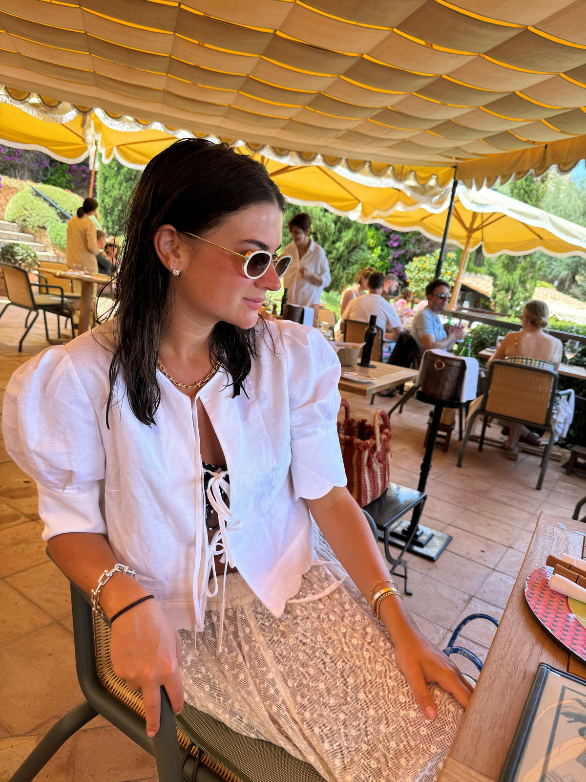 Scalloped Top in White