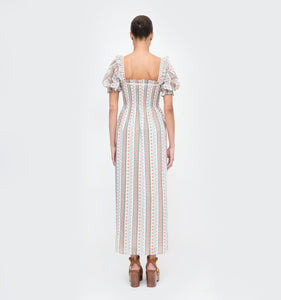 The Scarlett Nap Dress in Cosmos Floral Stripe
