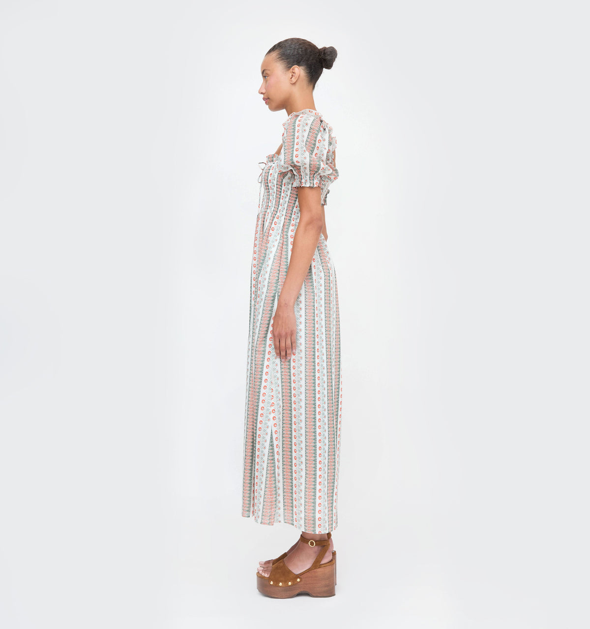 The Scarlett Nap Dress in Cosmos Floral Stripe