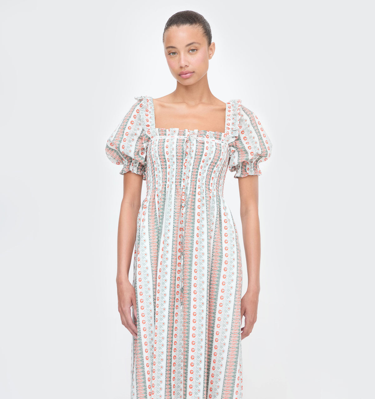 The Scarlett Nap Dress in Cosmos Floral Stripe