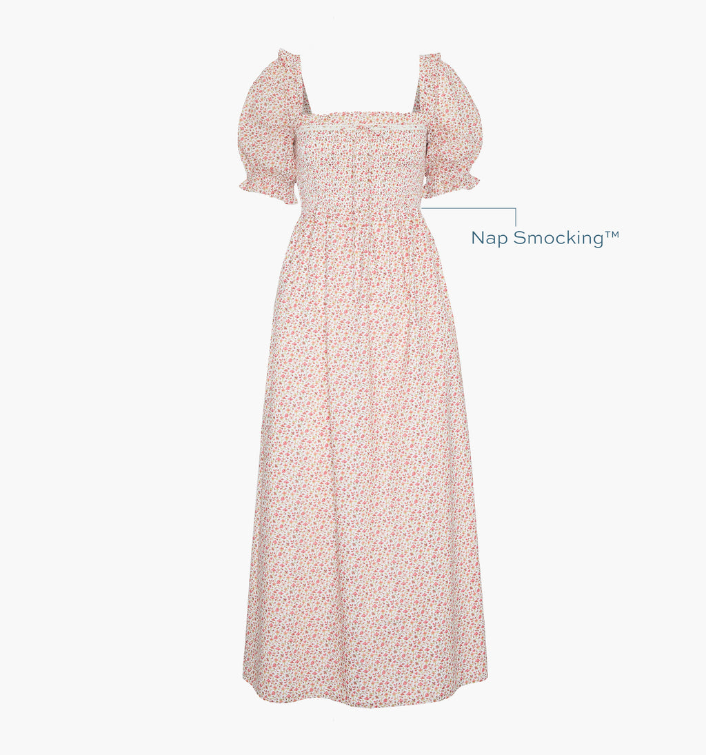 The Scarlett Nap Dress in Ivory Geo Ditsy