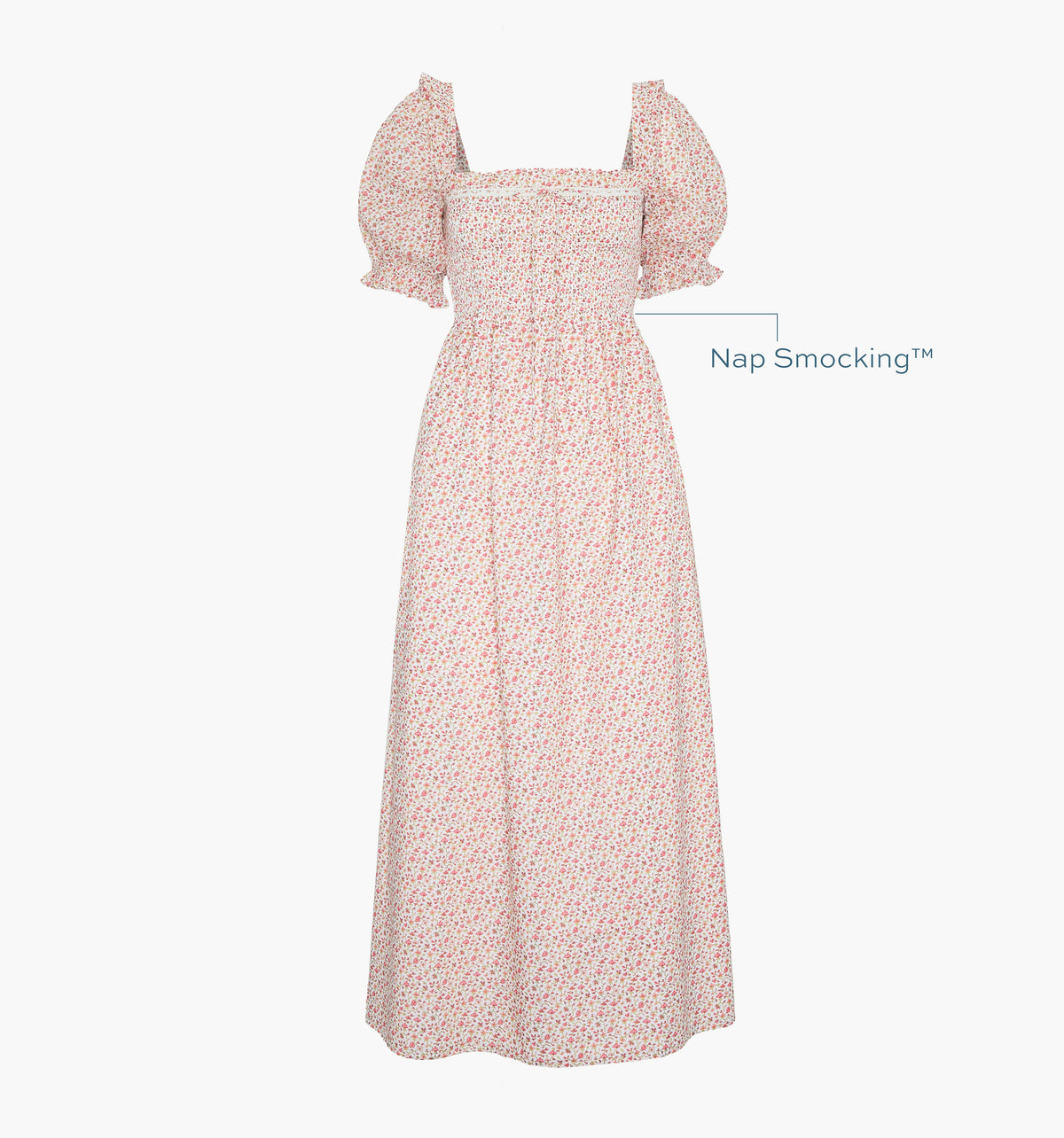 The Scarlett Nap Dress in Ivory Geo Ditsy