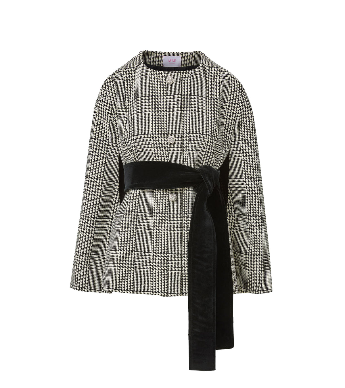 Selene Cape in Sparkle Glen Plaid Wool