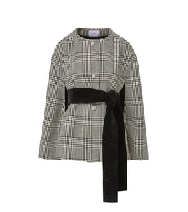 Selene Cape in Sparkle Glen Plaid Wool