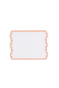 Escama Cocktail Napkins in Orange, Set of 6