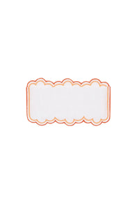 Escama Cocktail Napkins in Orange, Set of 6