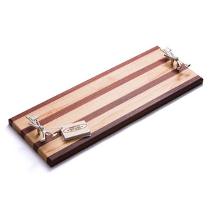 Golf Club and Flag Double Handle Serving Board