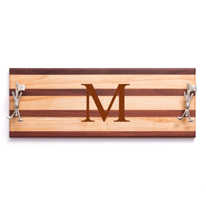 Golf Club and Flag Double Handle Serving Board